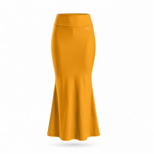 ADVIRA Honeyed Yellow saree shapewear petticoat for women – mermaid fit, high-rise waist