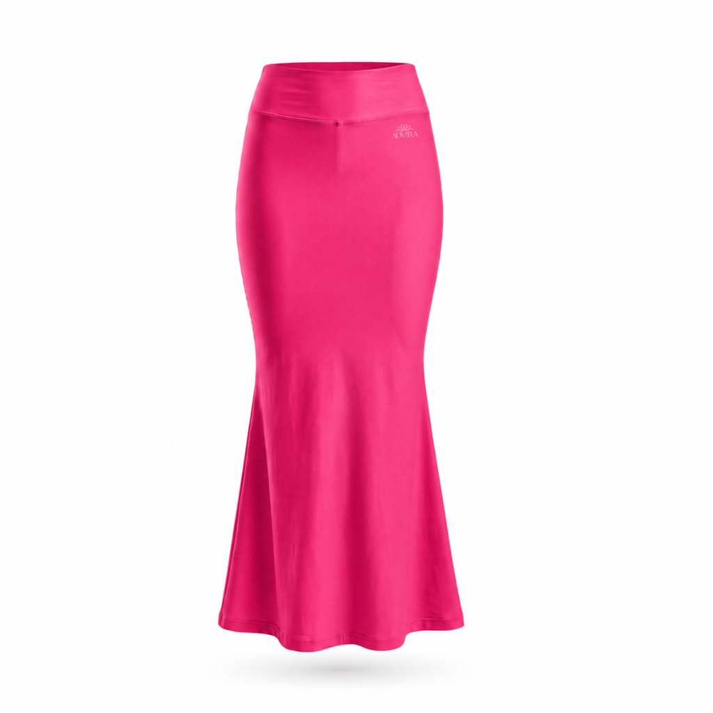 ADVIRA Pink Sapphire saree shapewear petticoat for women – mermaid fit, high-rise waist