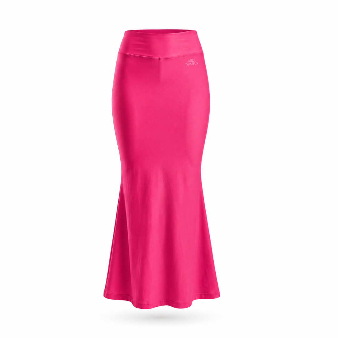 ADVIRA Pink Sapphire saree shapewear petticoat for women – mermaid fit, high-rise waist