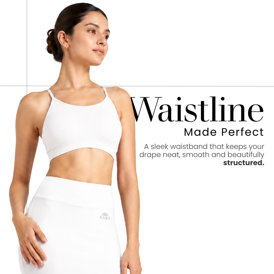 ADVIRA Swanlight White saree shapewear petticoat – view 3