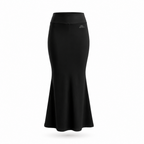 ADVIRA Midnight Noir black saree shapewear petticoat for women – mermaid fit, high-rise waist