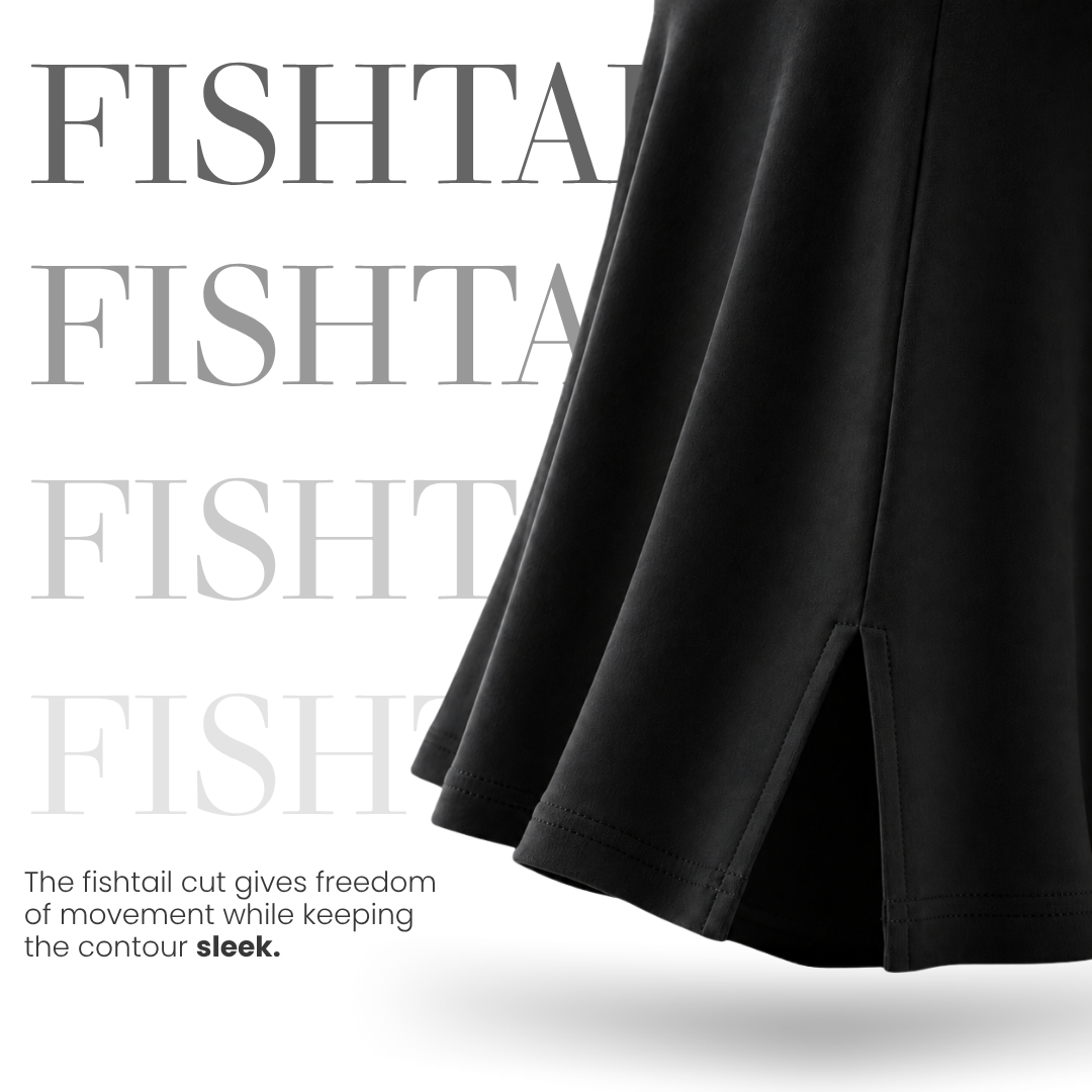 ADVIRA Midnight Noir black saree shapewear petticoat – view 5
