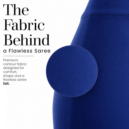 ADVIRA Bleu Royale blue saree shapewear petticoat – view 2
