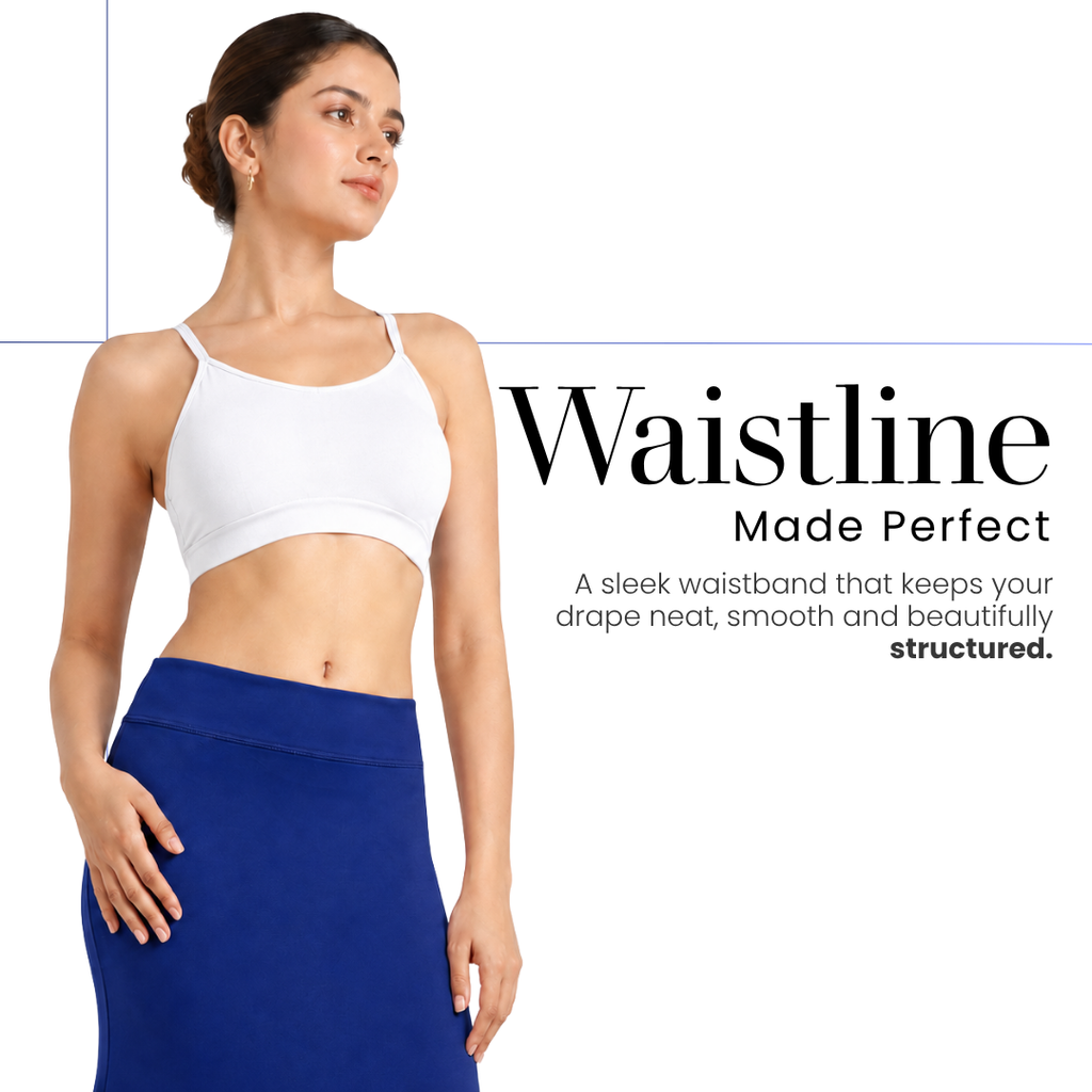 ADVIRA Bleu Royale blue saree shapewear petticoat – view 3