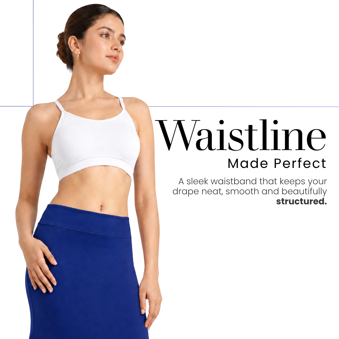 ADVIRA Bleu Royale blue saree shapewear petticoat – view 3