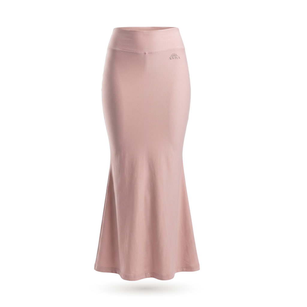 ADVIRA Rosette Pink saree shapewear petticoat for women – mermaid fit, high-rise waist